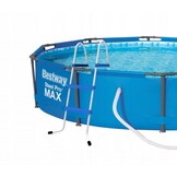 Zwembadtrap - 84 cm - metaal - 2x2 treden - max. 150 kg