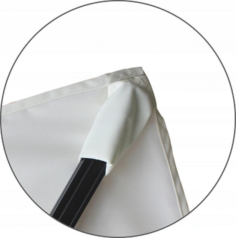 Zweefparasol - met voet en parasolhoes - 300x400cm - beige