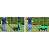 Tuinkar -  met kiepfunctie - 75 liter - 110x51x50 cm - groen