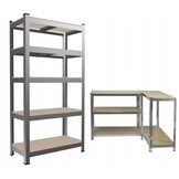 Stellingkast - met 5 planken - 150x70x30 cm - grijs