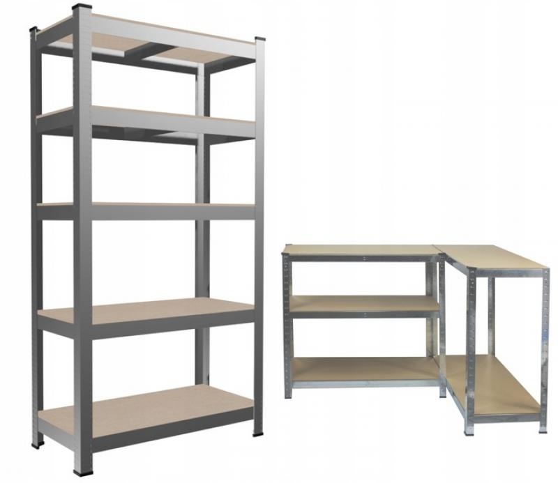 Stellingkast - met 5 planken - 150x70x30 cm - grijs