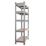 Stellingkast - met 5 planken - 150x70x30 cm - grijs
