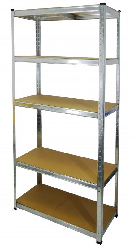 Stellingkast - met 5 planken - 180x90x40 cm - grijs