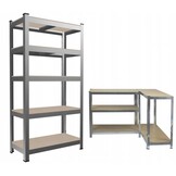 Stellingkast - met 5 planken - 180x90x40 cm - grijs