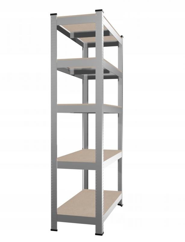 Stellingkast - met 5 planken - 180x90x40 cm - grijs