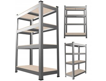 Stellingkast - met 4 planken - 150x70x30cm - grijs