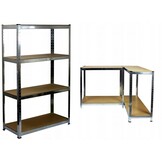 Stellingkast - met 4 planken - 150x70x30cm - grijs