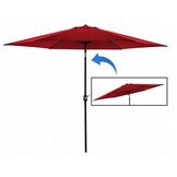 Parasol - tuinparasol - met hoes - rond - 300 cm - rood
