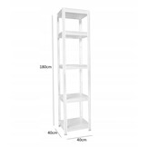 Stellingkast - met 5 planken - 180x40x40 cm