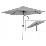 Parasol - tuinparasol - met hoes - rond - 300 cm - grijs