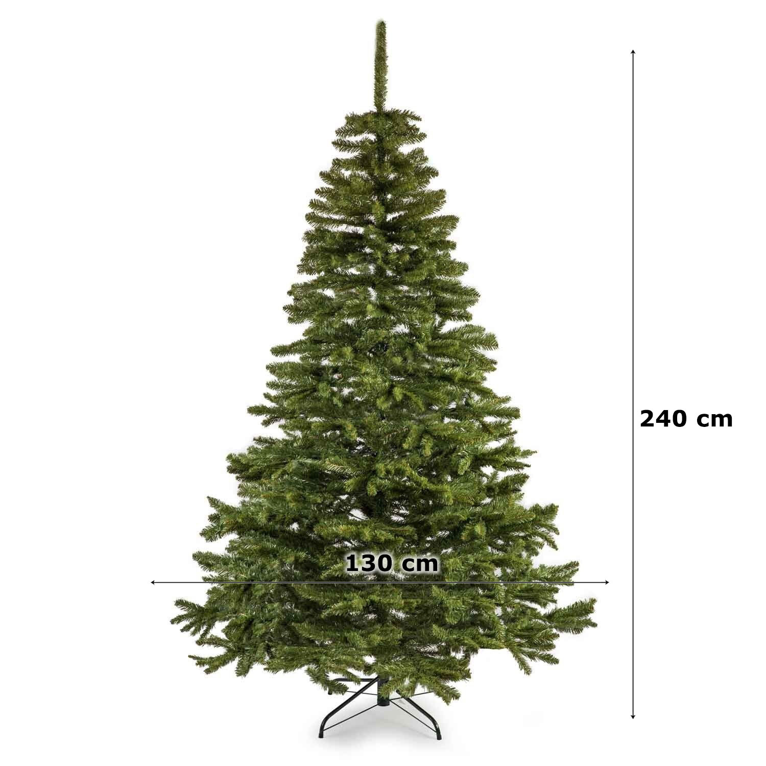 Kunstkerstboom - 240 cm - spar groen - stalen poot