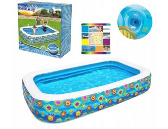 Bestway - opblaas zwembad - flora jumbo - 305x183x56cm