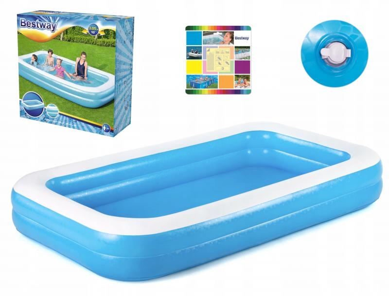 Bestway - opblaas zwembad - 305x183x46cm - blauw