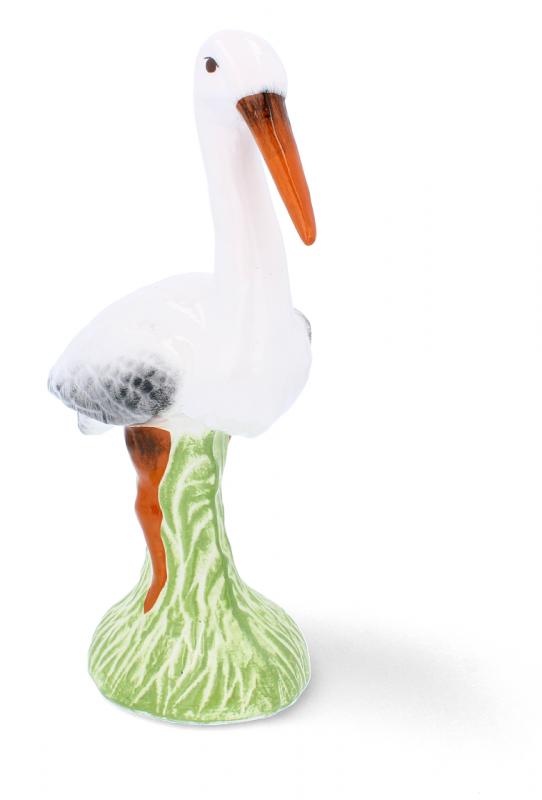 Tuinbeeld - ooievaar - 40x13x30 cm - veelkleurig