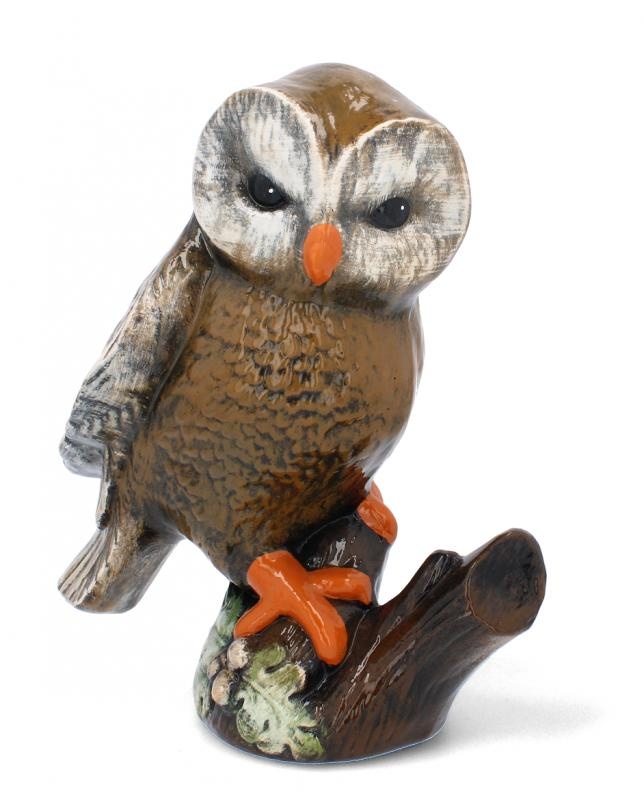 Tuinbeeld - uil - 35x21x31 cm - veelkleurig