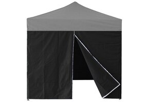 Partytent wand - met ritsluiting - 300x300x193 cm - zwart