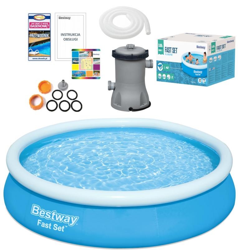 Bestway - opblaas zwembad - 305x66cm - met filterpomp