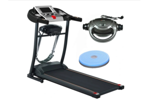 Loopband fitness - inklapbaar - met massage & buikspier-twister - met hartslag meting