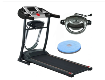 Loopband fitness - inklapbaar - met massage & buikspier-twister - met hartslag meting