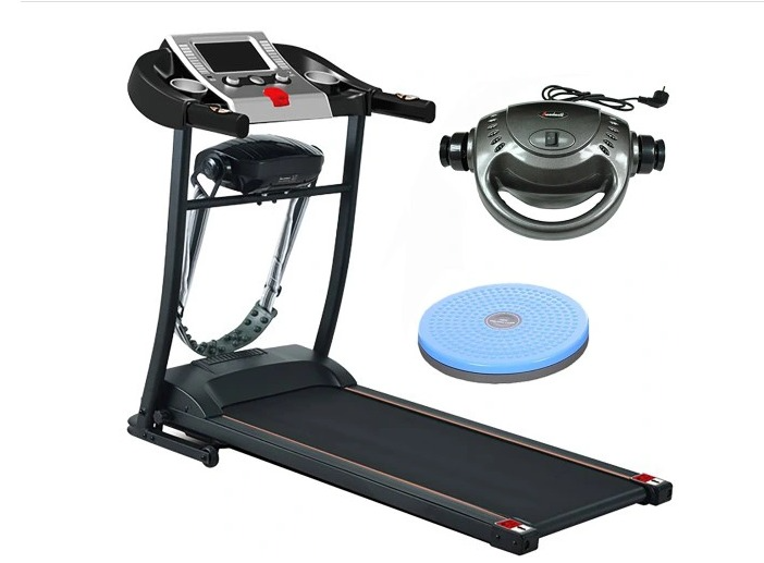 Loopband fitness - inklapbaar - met massage & buikspier-twister - met hartslag meting