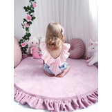 Speelnest - speelkleed baby - velvet - 100 cm - grijs - rond