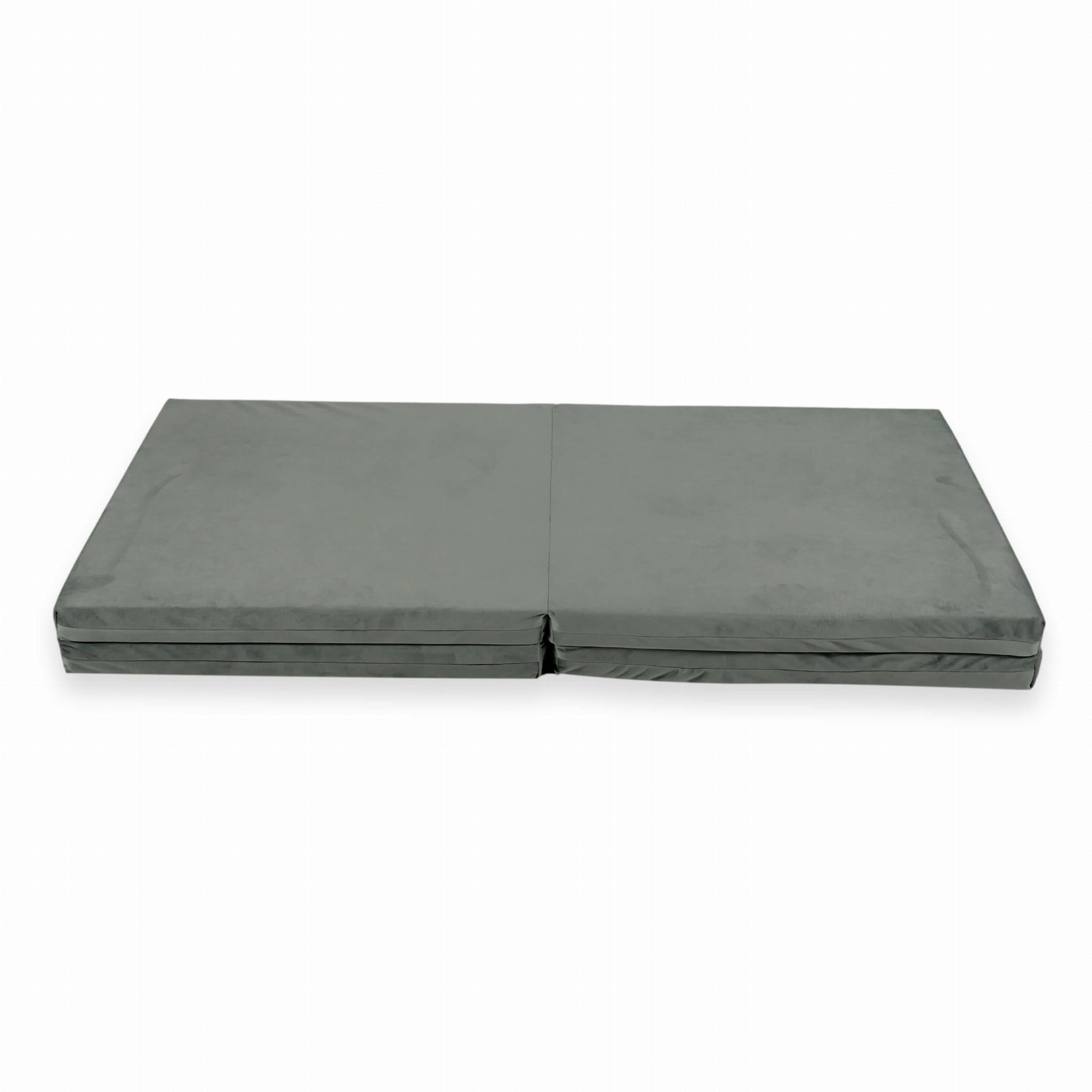Speelmat opvouwbaar- 120x120 cm - velvet - vierkant - grijs