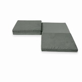 Speelmat opvouwbaar- 120x120 cm - velvet - vierkant - grijs