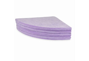 Speelmat opvouwbaar - 160 cm - velvet - lichtpaars - rond