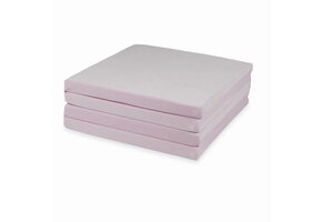 Speelmat opvouwbaar - 120x120 cm - velvet - lichtroze