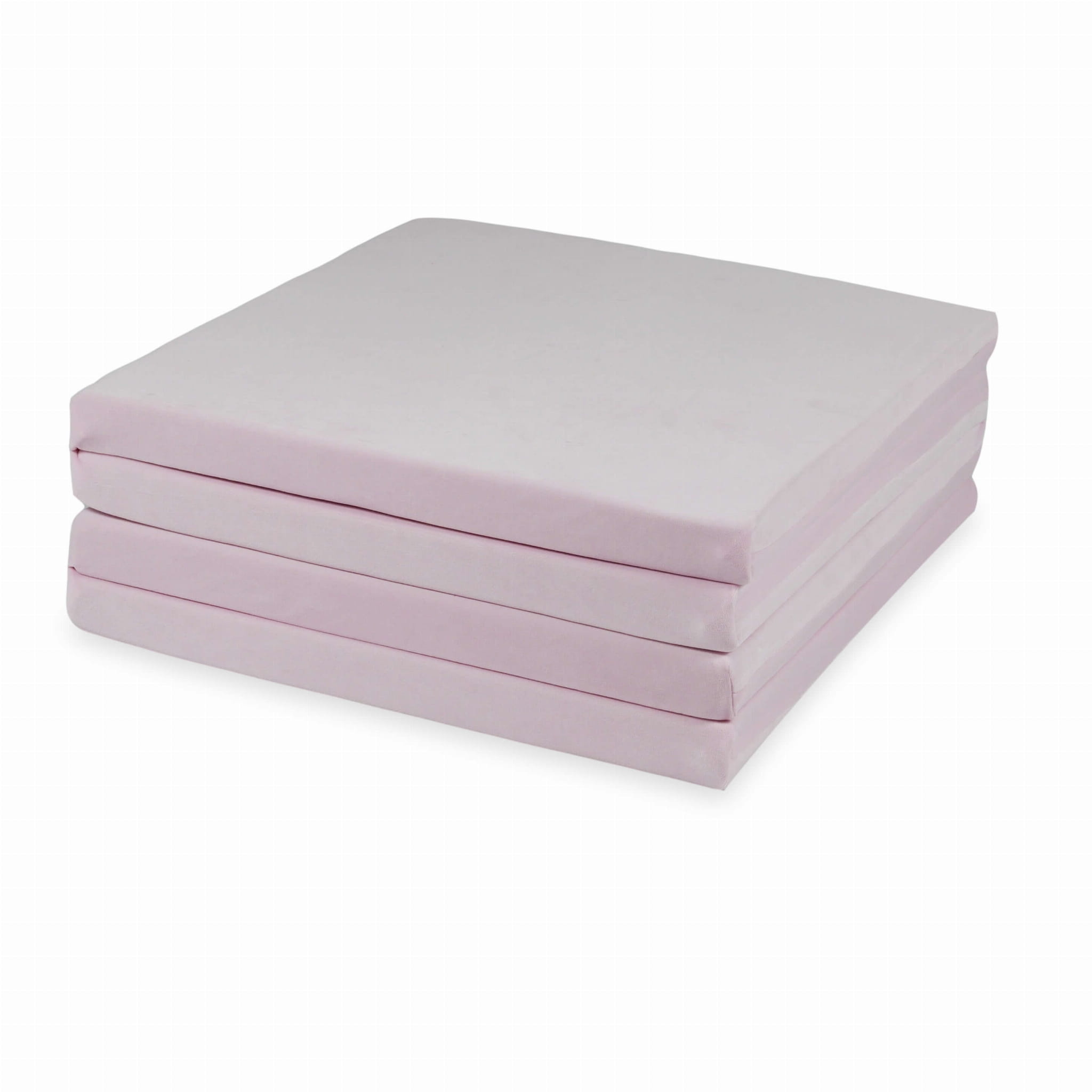 Speelmat opvouwbaar - 120x120 cm - velvet - lichtroze