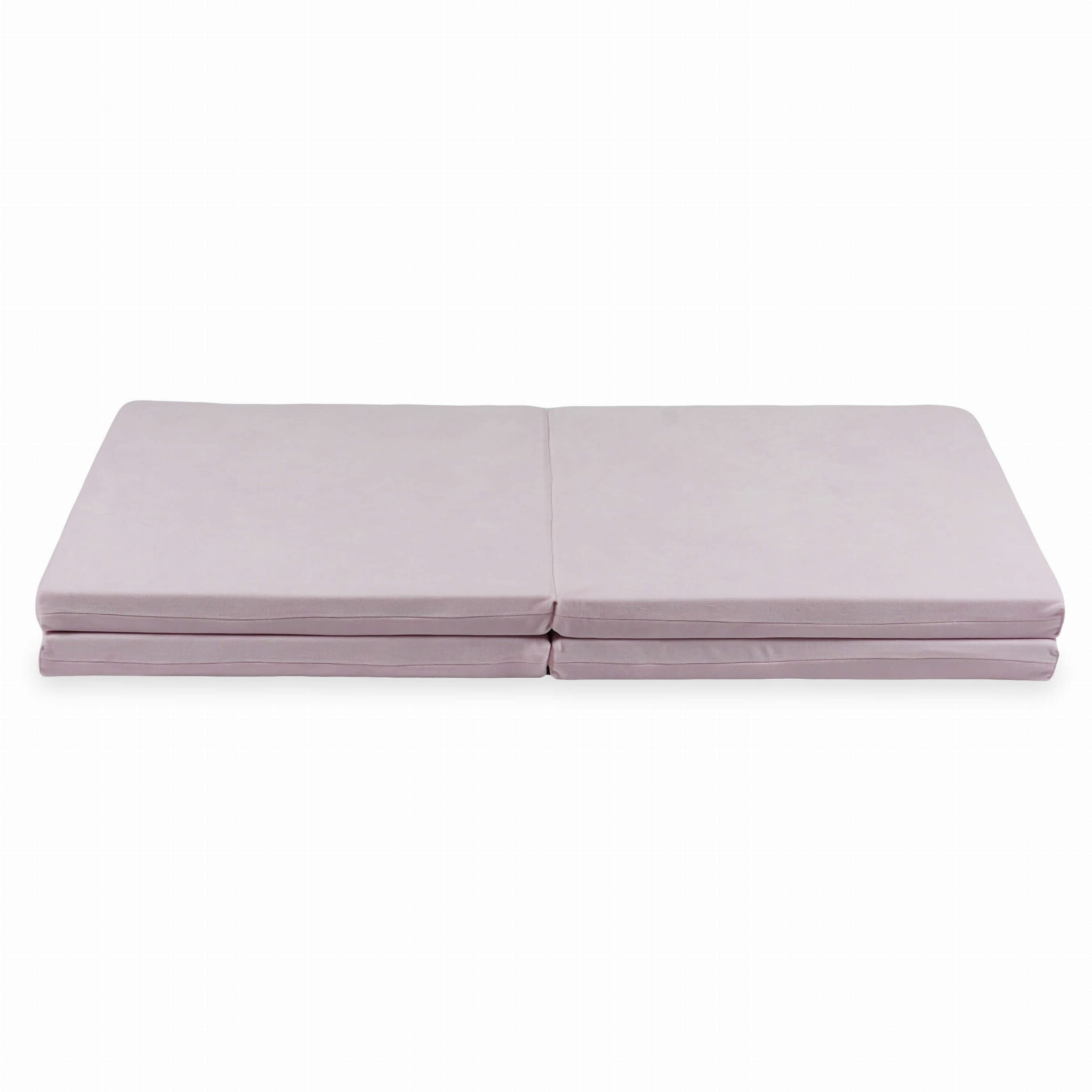 Speelmat opvouwbaar - 120x120 cm - velvet - lichtroze
