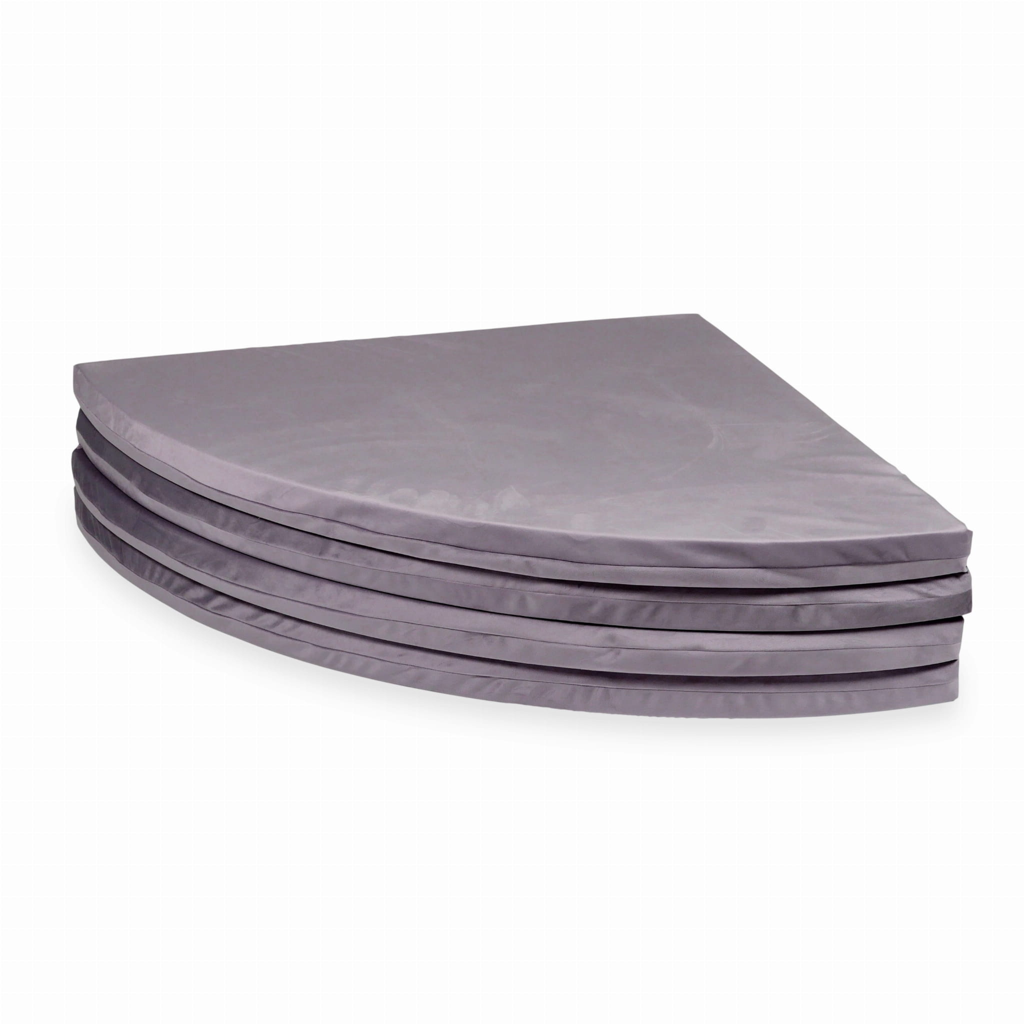 Speelmat opvouwbaar - 160 cm - velvet - rond - lichtpaars