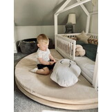 Speelmat opvouwbaar - 160 cm - velvet - rond - lichtpaars