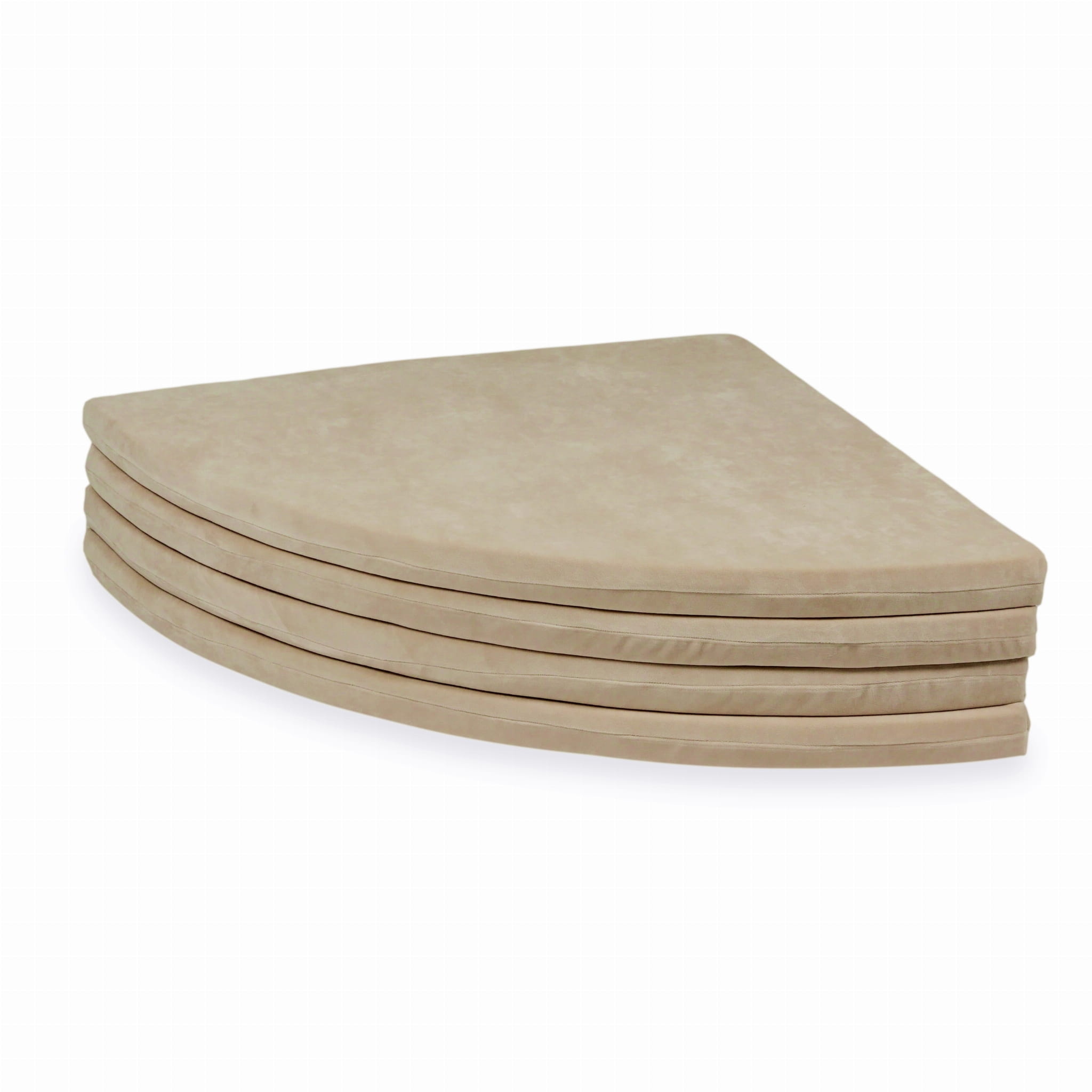 Speelmat opvouwbaar - 160 cm - velvet - rond - beige