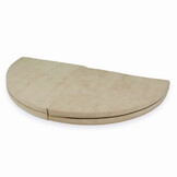 Speelmat opvouwbaar - 160 cm - velvet - rond - beige