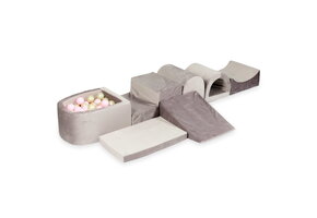 Foam speelset - met ballenbak en 100 ballen - 7-delig - paars