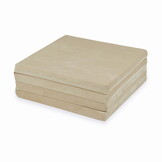 Speelmat opvouwbaar - 120x120 cm - beige -  velvet - vierkant
