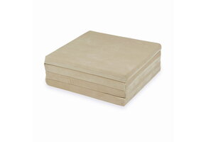 Speelmat opvouwbaar - 120x120 cm - beige - velvet - vierkant