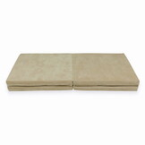 Speelmat opvouwbaar - 120x120 cm - beige -  velvet - vierkant