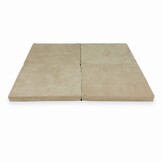 Speelmat opvouwbaar - 120x120 cm - beige -  velvet - vierkant