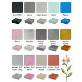 Speelmat opvouwbaar - 120x120 cm - beige -  velvet - vierkant