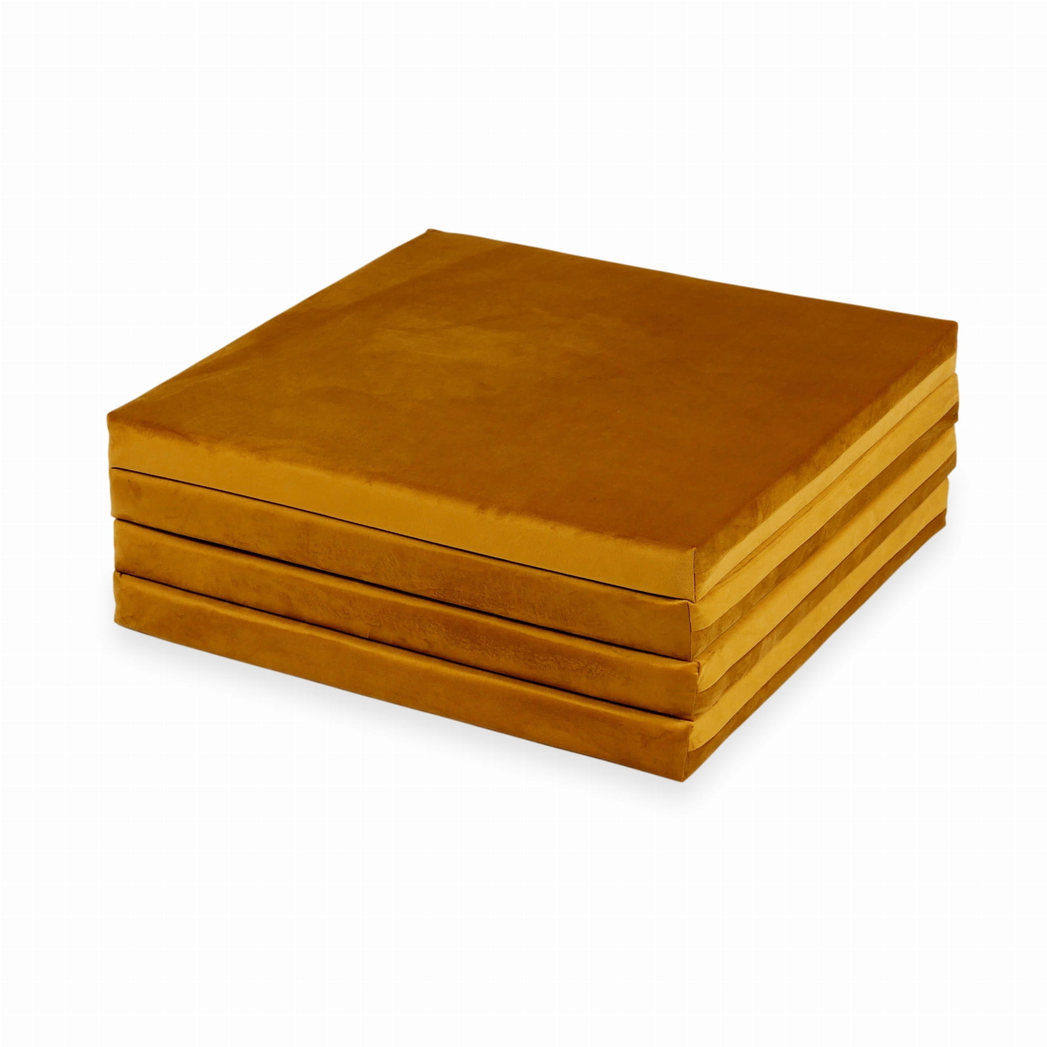 Speelmat opvouwbaar - 120x120 cm - goud - velvet - vierkant