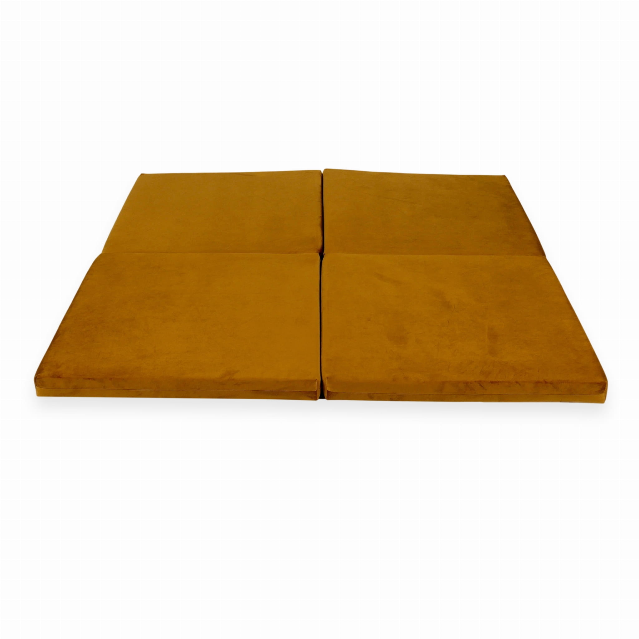 Speelmat opvouwbaar - 120x120 cm - goud - velvet - vierkant