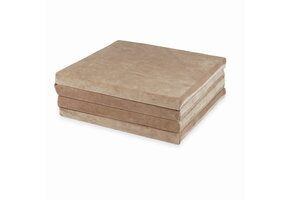 Speelmat opvouwbaar - 120x120 cm - donker beige - velvet