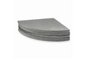 Speelmat opvouwbaar - 160 cm - rond - grijs - velvet