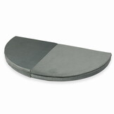Speelmat opvouwbaar - 160 cm - rond - grijs - velvet