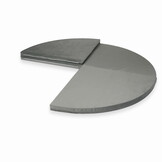 Speelmat opvouwbaar - 160 cm - rond - grijs - velvet