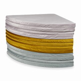 Speelmat opvouwbaar - 160 cm - rond - grijs - velvet