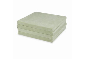 Speelmat opvouwbaar - 120x120 cm - licht mint - velvet