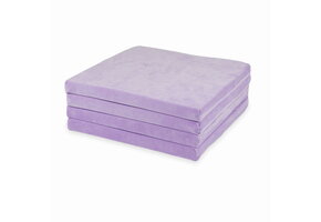 Speelmat opvouwbaar - 120x120 cm -  velvet - lichtpaars